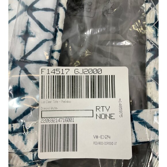 Lug Peekaboo Tote Bag - Diamond White Clear, Durable Unisex Plastic, CPSC Compli - Picture 2 of 9